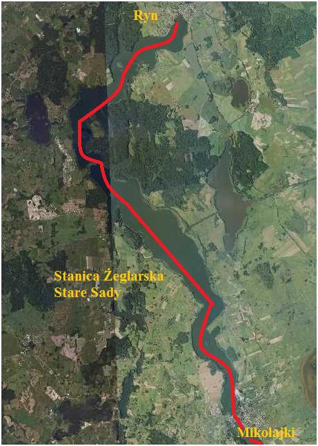 mazury mapa ryn mikolajki stare sady